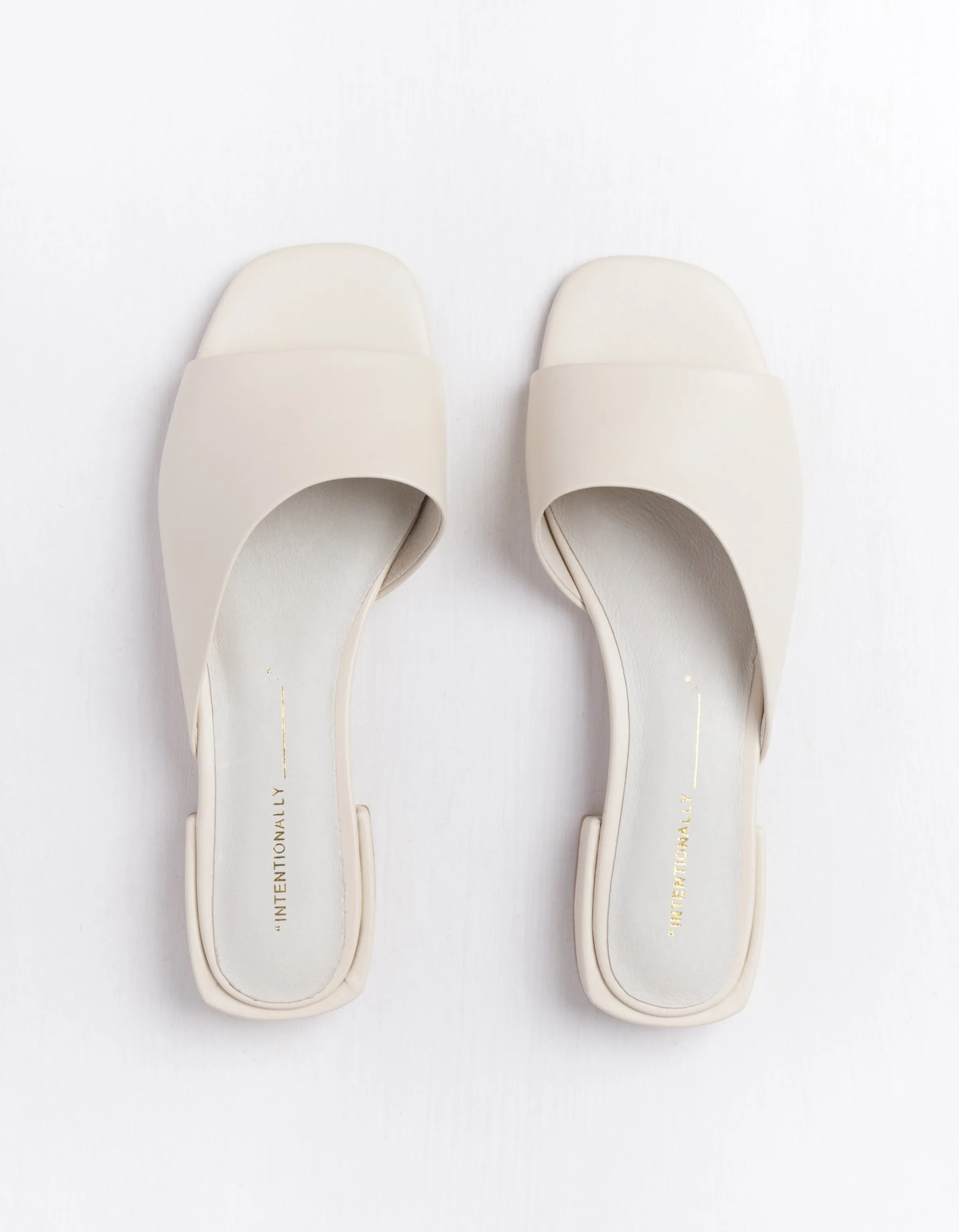 Bone Low Open Toe Mule