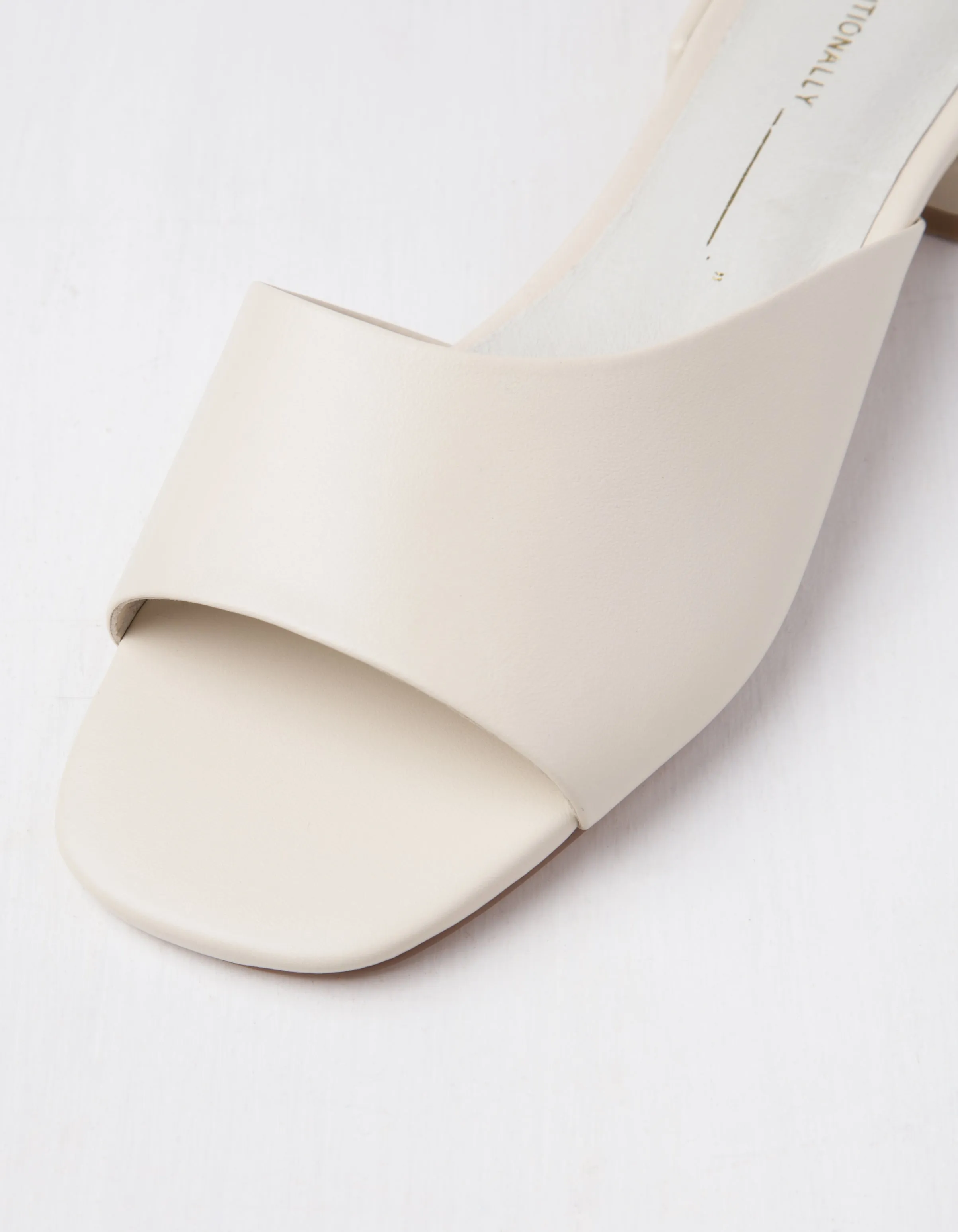 Bone Low Open Toe Mule