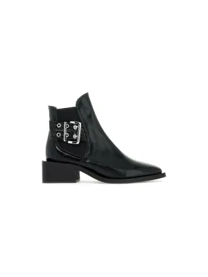 Chunky Buckle Chelsea Boots