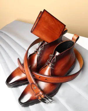 Combo - Chukka Boots   Belt   Wallet