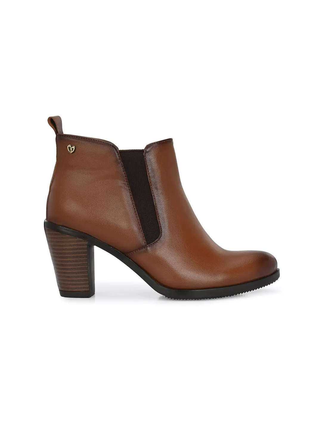 Delize Women Block Heeled Mid Top Chelsea Boots