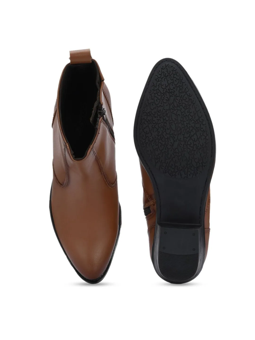 Delize Women Round Toe Block Heeled Chelsea Boots