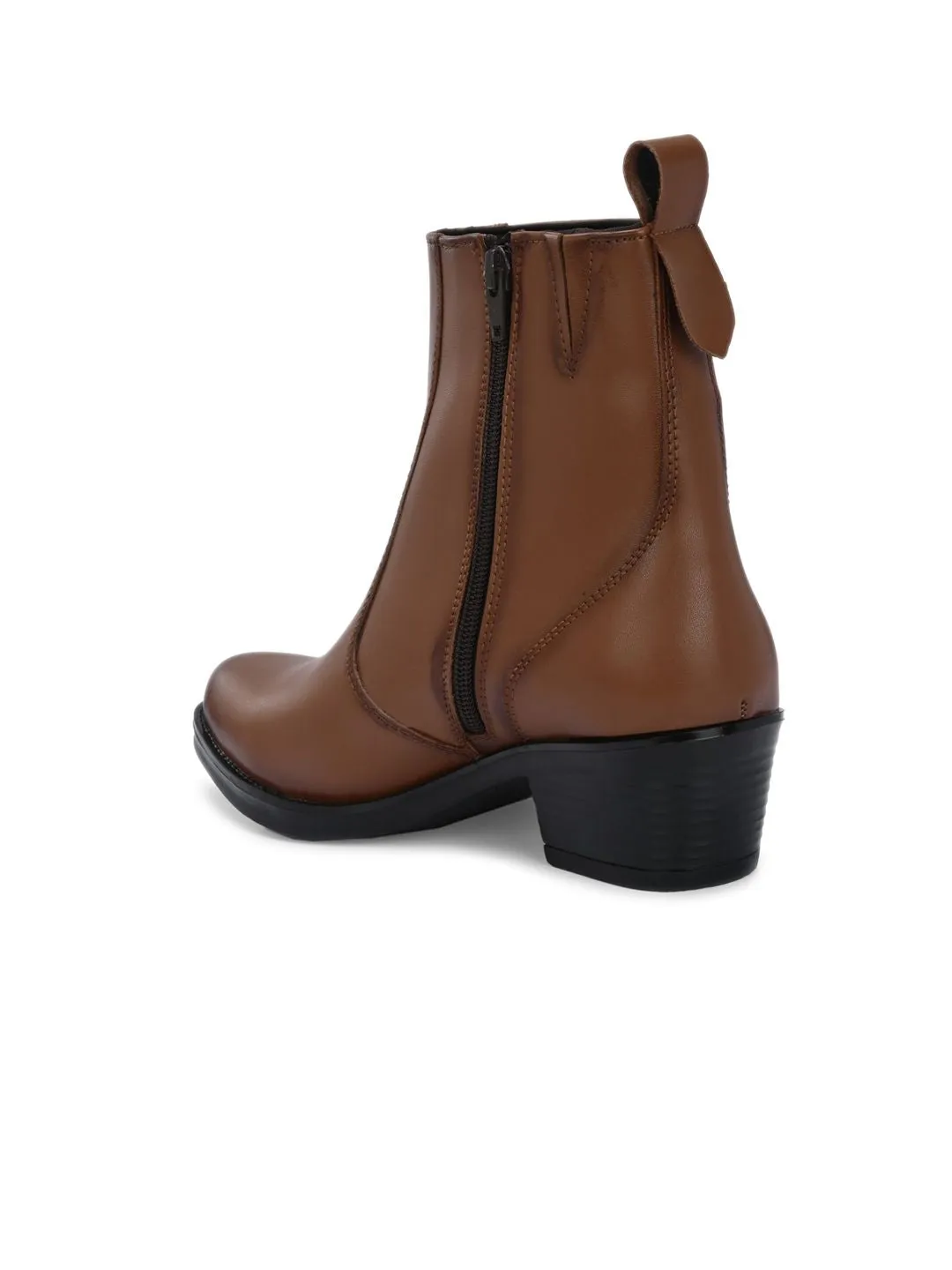 Delize Women Round Toe Block Heeled Chelsea Boots
