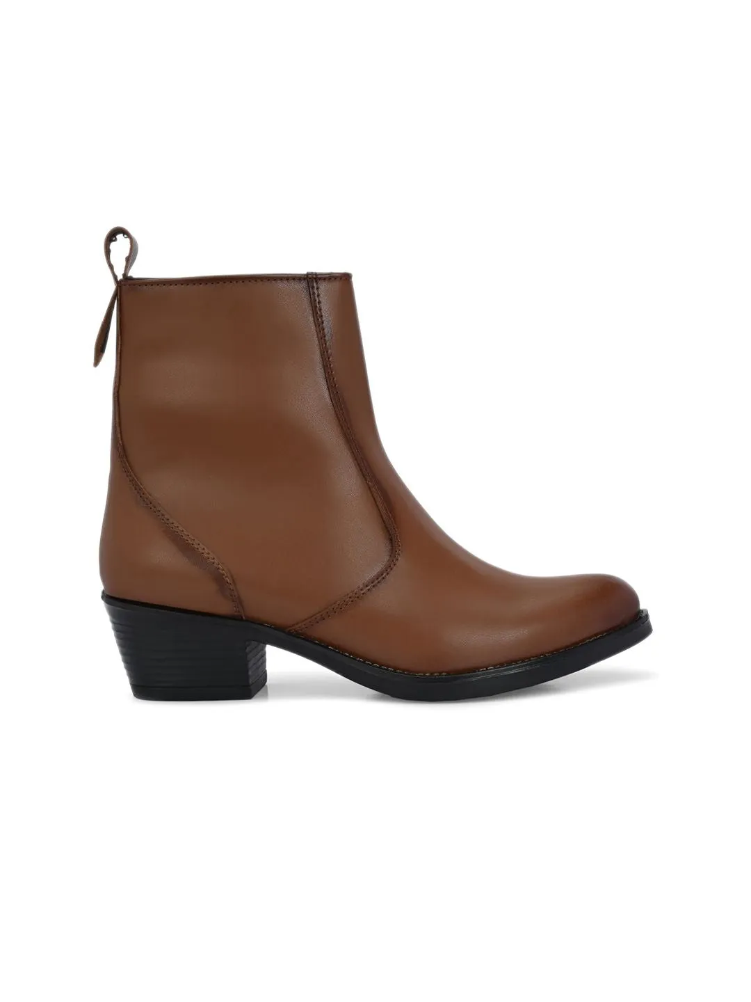 Delize Women Round Toe Block Heeled Chelsea Boots