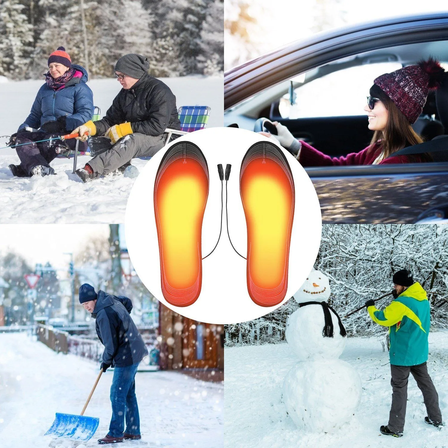 Electric Heated Insoles USB Foot Warmer Pads