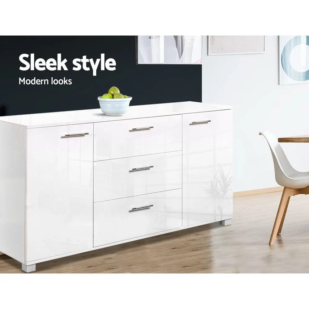 Front High Gloss Buffet Sideboard Storage Cabinet Cupboard Drawers Modern