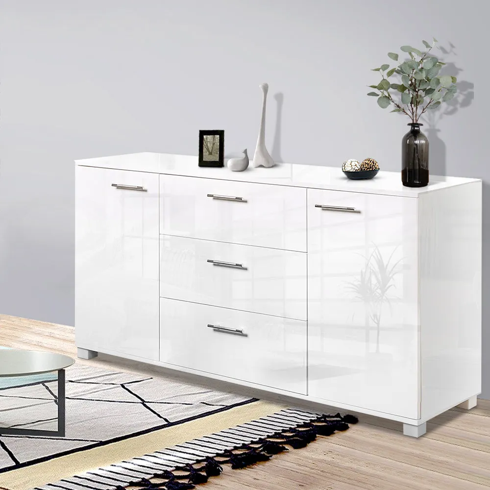 Front High Gloss Buffet Sideboard Storage Cabinet Cupboard Drawers Modern