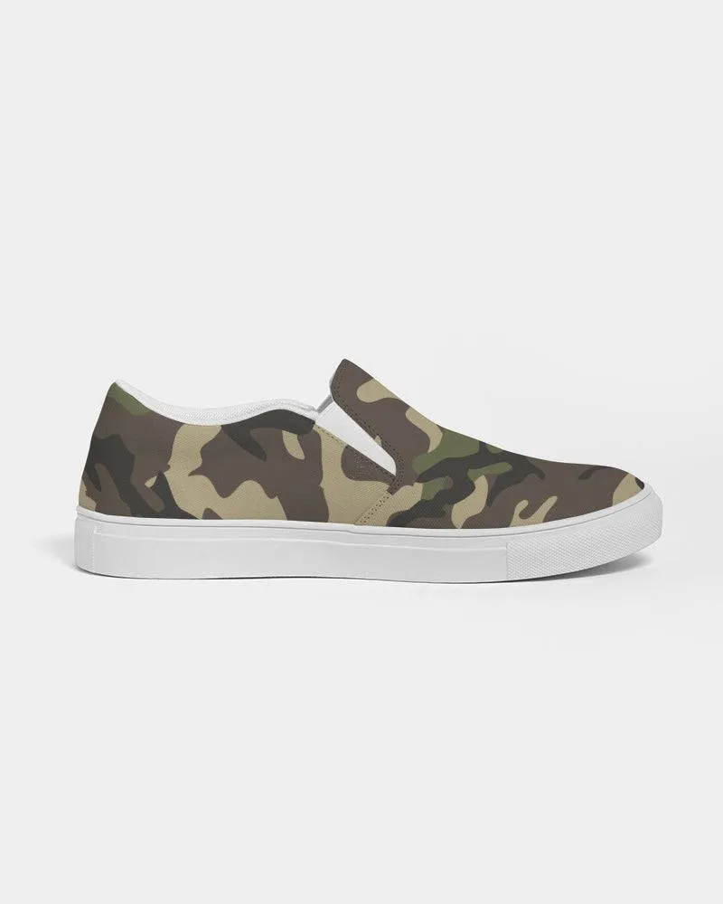 FYD Women's Canvas Sneakers in green camouflage