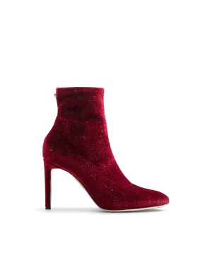Glittery Stretch Heeled Boot