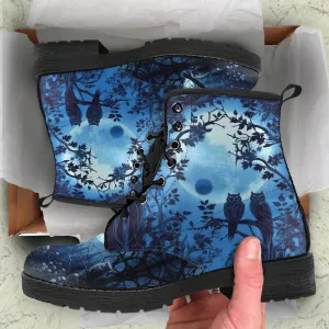 Gothic Forest and Thorned Roses Women's Vegan Leather Boots