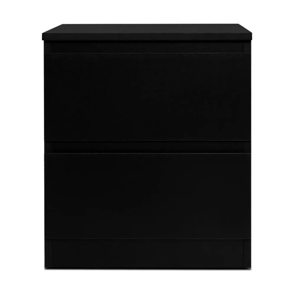 Handle-less 2-Drawer Bedside Table, Anti-Rust - Artiss