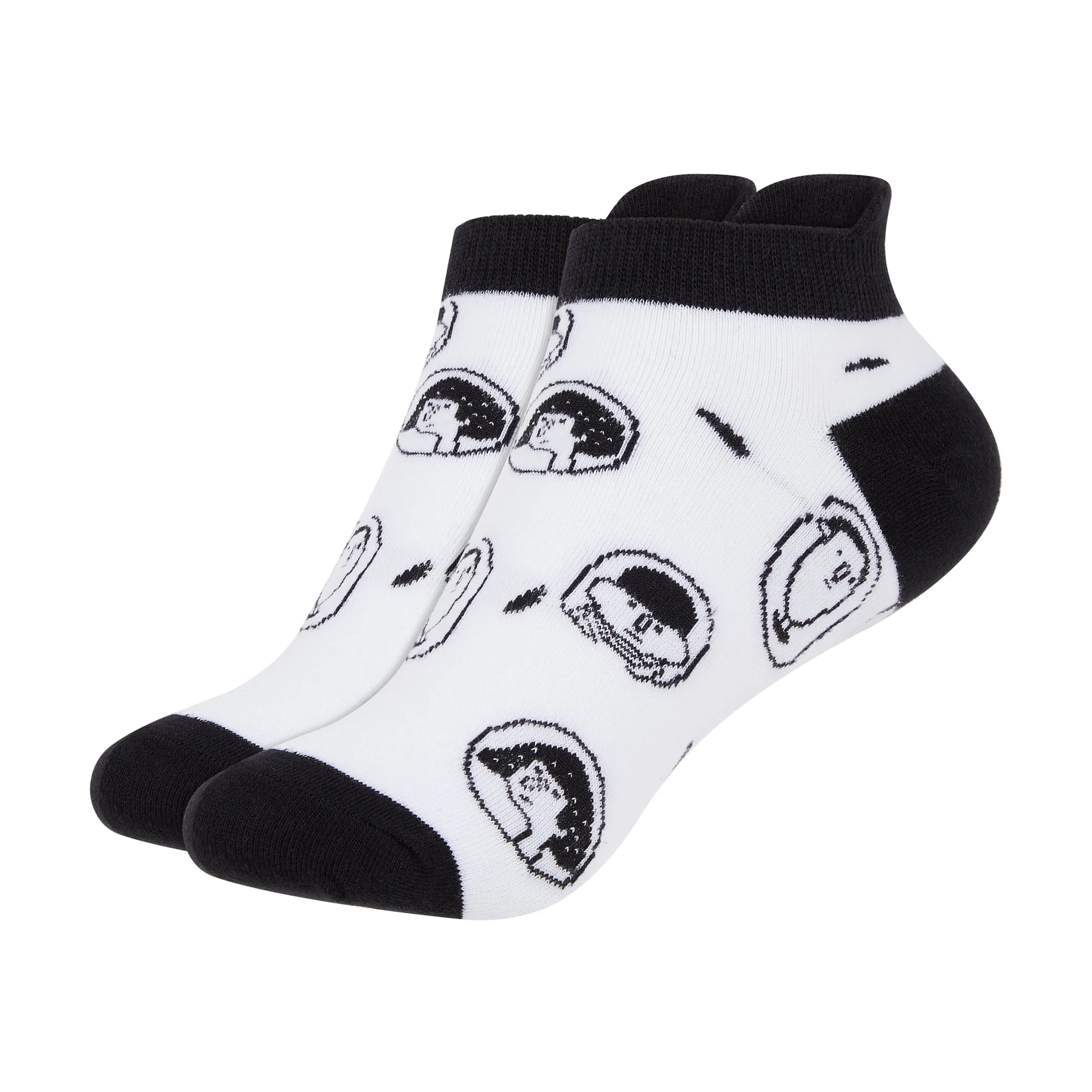IDENTITY Apparel Women's Printed Ankle Socks with Heel Tab