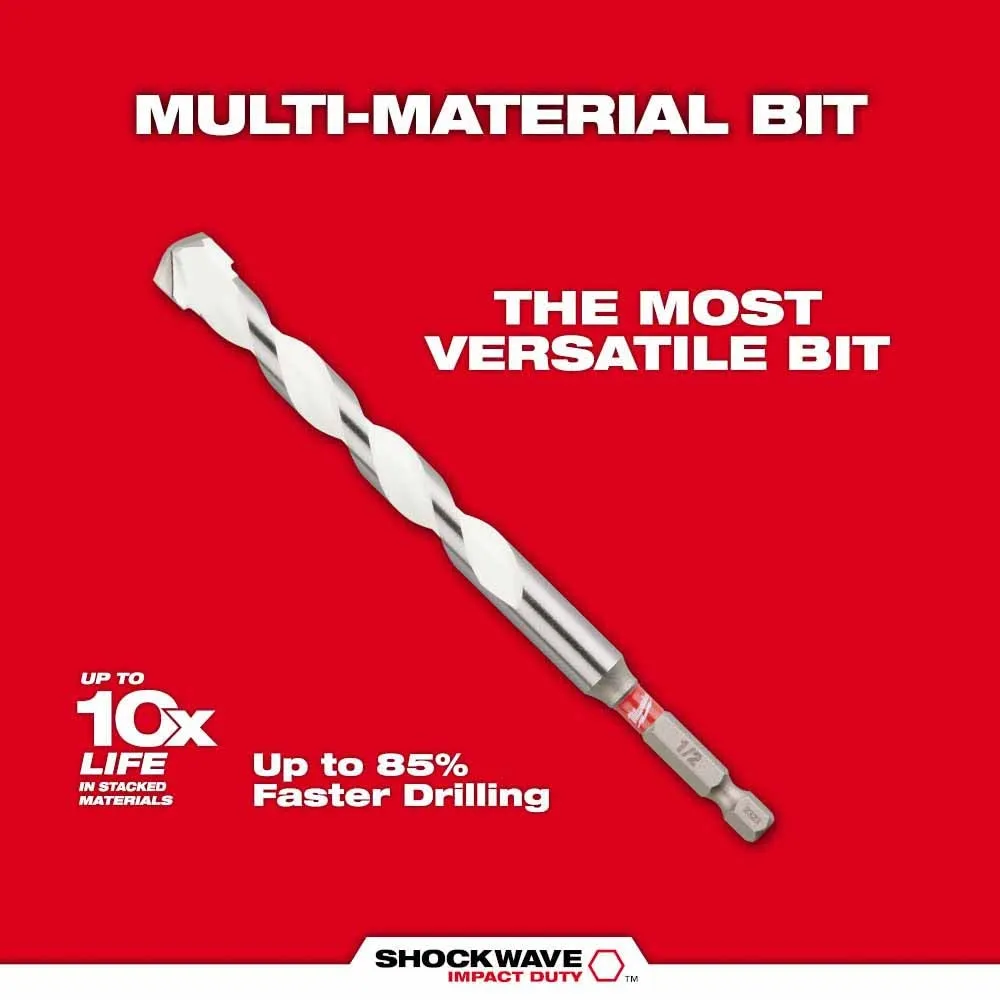 Milwaukee 48-20-8880 1/8" x 2" x 3-1/2" SHOCKWAVE Impact Duty Carbide Multi-Material Drill Bit