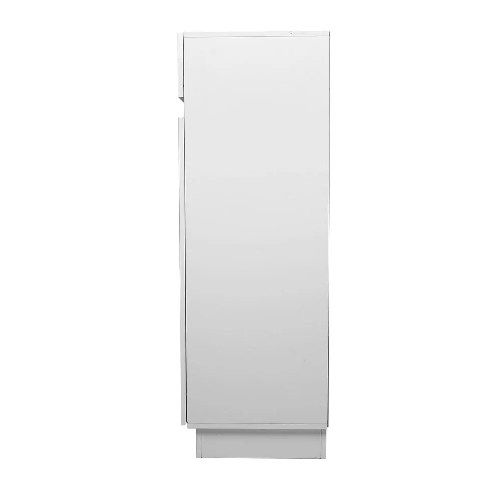 Shoe Cabinet 120cm High Gloss Storage Rack Cupboard White Drawers