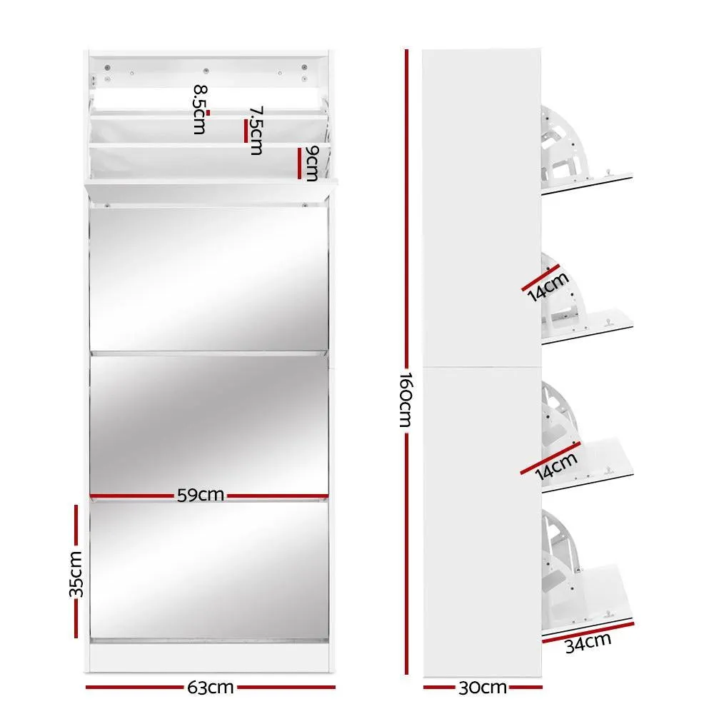 Shoe Cabinet Mirror Shoes 60 Pairs