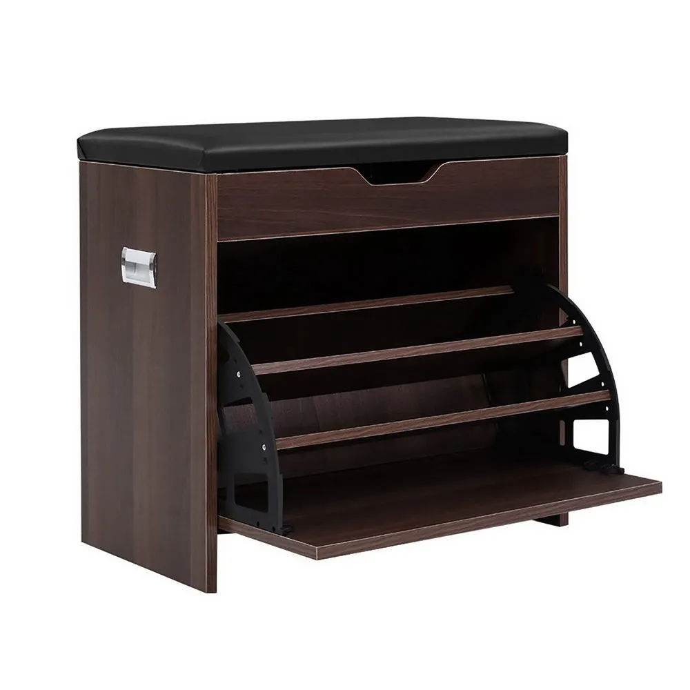 Shoe Cabinet Organizer Wooden Storage Bench Stool - 12 Pairs