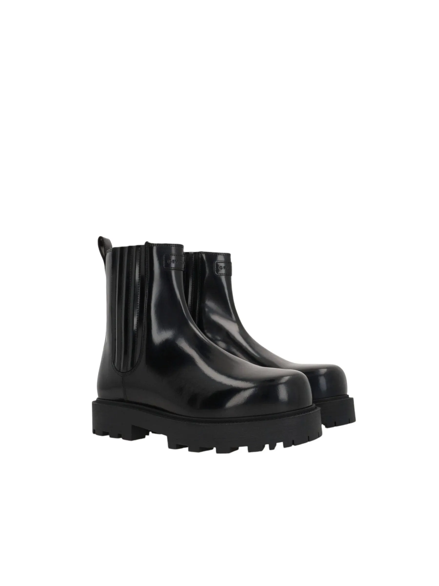 Show Shiny Leather Chelsea Boots