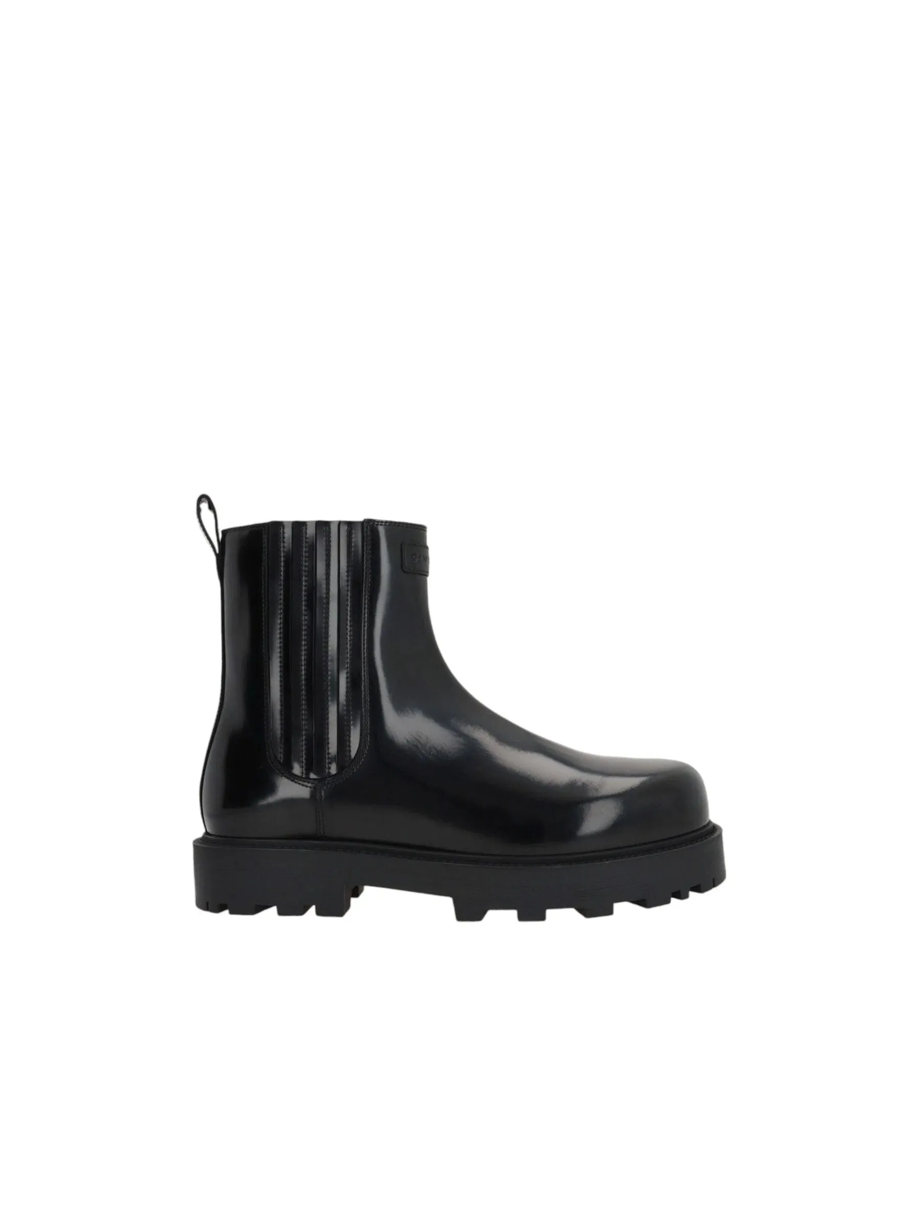 Show Shiny Leather Chelsea Boots