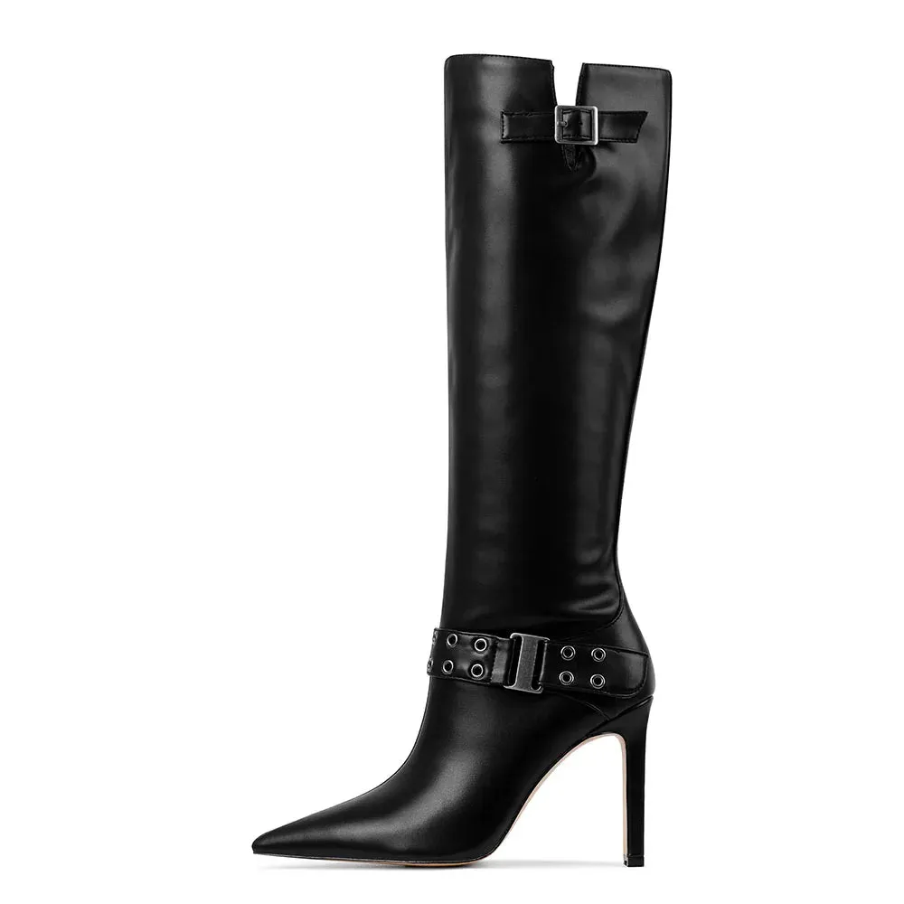 Tae Knee-High Faux Leather Boots for Women & Teens
