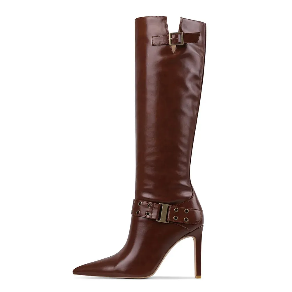Tae Knee-High Faux Leather Boots for Women & Teens