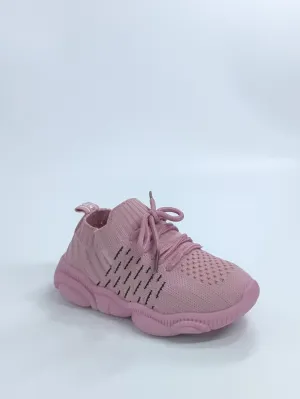 Toddler Girls Knit Lace-up Running Shoes
