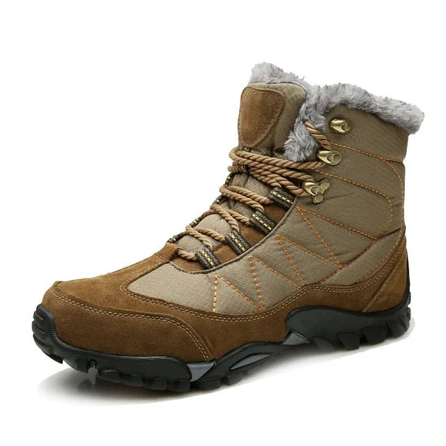 Winter Waterproof Warm Fur Plush Snow Ankle Boots